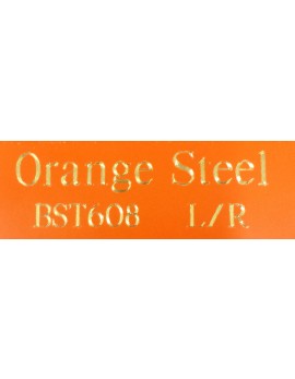 Orange Brass Plated Steel Plate - Diamond Engraved