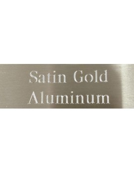 Satin Gold Aluminum Plate - Diamond Engraved