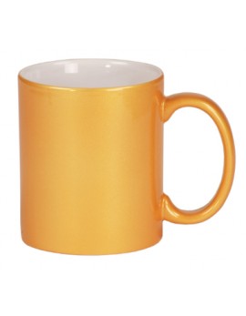 11 Oz Metallic Gold Photo Mug