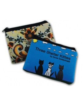 Zippered Coin Pouch 5x3" - full color imaging