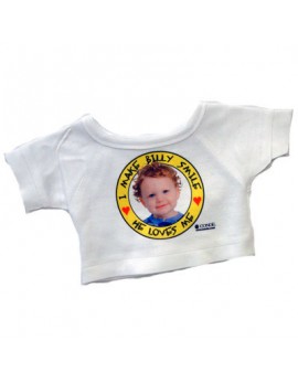 White Teddy Bear with Personalized TShirt