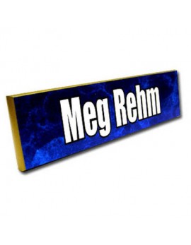 Full Color Name Plate, 2x10" Gold Edges
