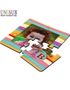 4-Piece 7.625" Hardboard Puzzle Coaster Set