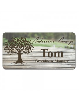 1.5x3" Full-Color Aluminum Name Badge