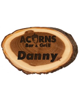 2X3" Old West Log Name Badge
