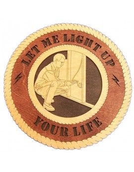 Laser Cut, Personalized Male Electrician Gift