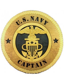 Laser Cut, Personalized Navy Captain Gift