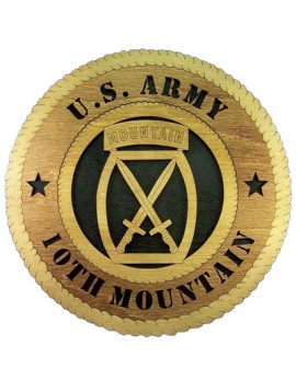 Laser Cut, Personalized 10th Mountain Gift