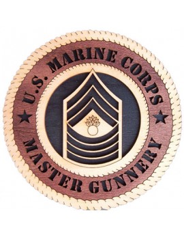 Laser Cut, Personalized USMC E-9 Master Gunnery Gift