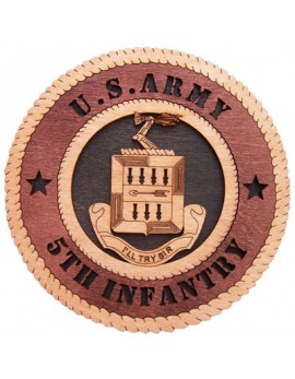 Laser Cut, Personalized 5th Infantry Crest Gift