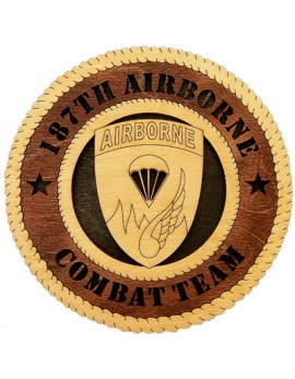 Laser Cut, Personalized 187th Airborne Gift