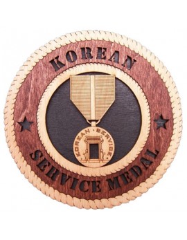 Laser Cut, Personalized Korean Service Medal Gift