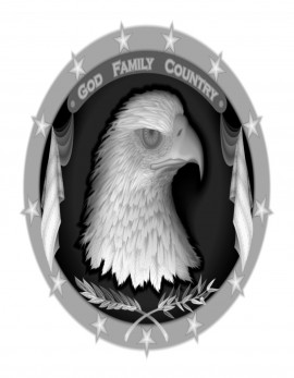 3D Relief Engraved God Family Country Eagle Plaque
