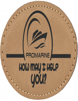 Light Brown Leatherette Oval Badge