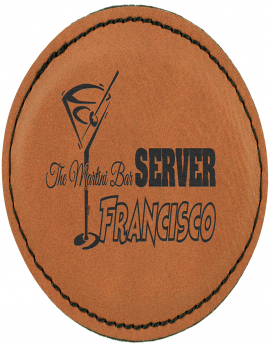 Rawhide Leatherette Oval Badge