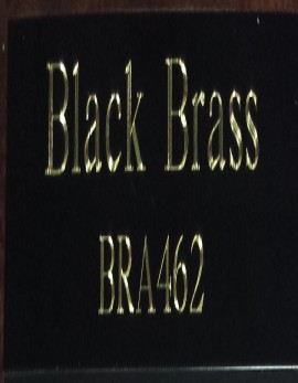 Black Brass Plate - Diamond Engraved