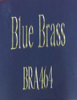 Blue Brass Plate - Diamond Engraved