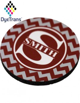 Set of 4 Round Rubber-Backed Polyester Photo Coasters
