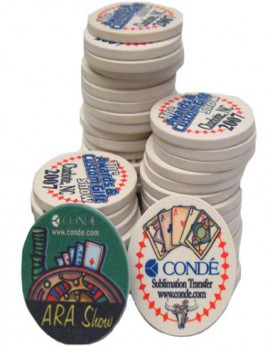 Full Color Poker Chips with White Edge
