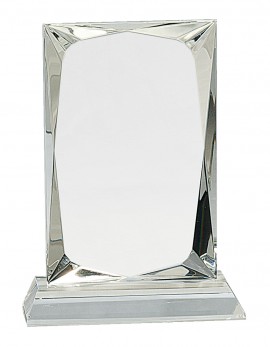 8" Crystal Rectangle on Clear Base