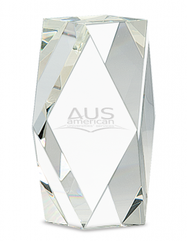 10" Clear Crystal Facet Tower