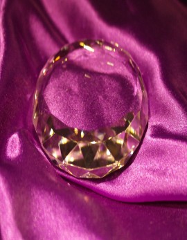 Engraved Round Crystal Paperweight