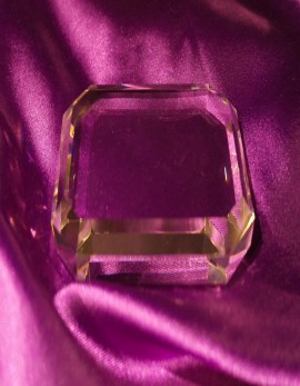 Engraved Rectangle Crystal Paperweight