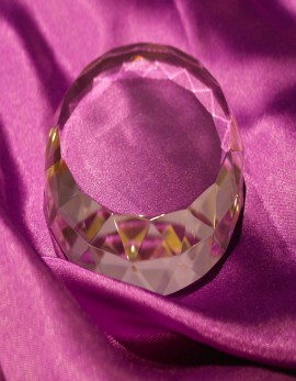 Engraved Gem-cut Crystal Paperweight