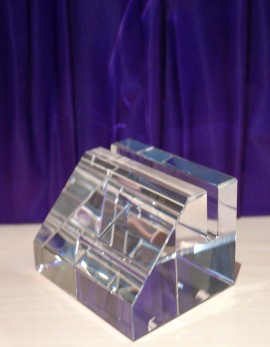 Engraved Crystal Business Card Holder