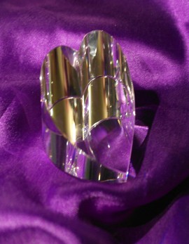 Engraved Crystal Heart Paperweight