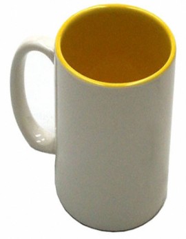 Photo Mug 11oz White with Yellow Interior