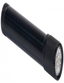 Laser Engraved Flashlight 7 3/4 inch Black 7 LED 