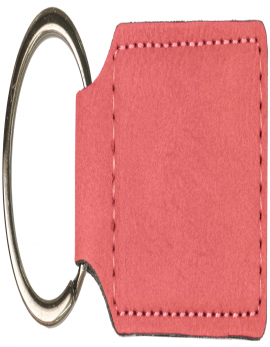 Pink Laserable Leatherette Rectangle Keychain