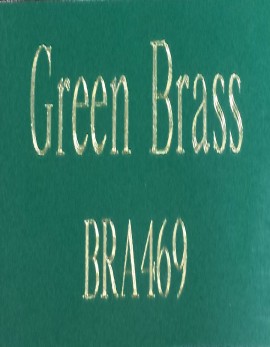 Green Brass Plate - Diamond Engraved