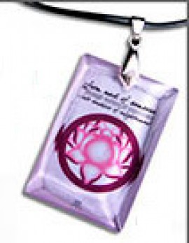 1.5" Rectangle Crystal Photo Pendant