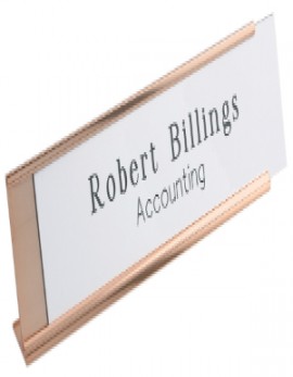2"x8" Plastic Desk/Door/Cubicle Name Plate