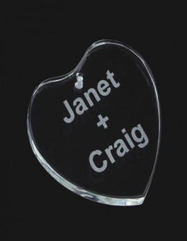 Small Crystal Heart Ornament