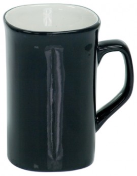 Black Laser Engraved Mug - Lasers White