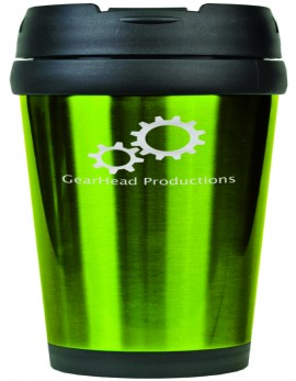 16 oz Green Laserable Stainless Steel Travel Mug without Handle