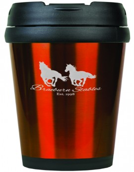 16 oz Orange Laserable Stainless Steel Travel Mug without Handle