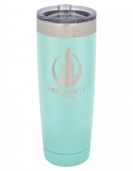 20 oz. Teal Vacuum-Insulated Tumbler with Silver Ring Top