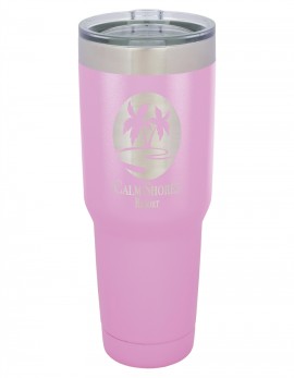 30 oz. Light Purple Vacuum-Insulated Tumbler with Silver Ring Top