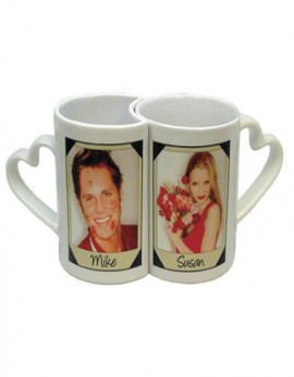 Mug set with Heart Handles 11oz White