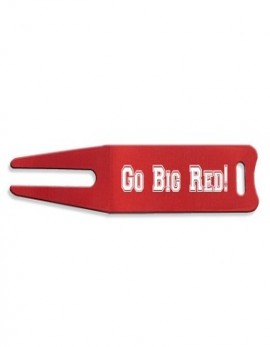 Laser Engraved Aluminum Golf Divet Tool - Red