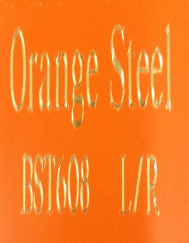 Orange Brass Plated Steel Plate - Diamond Engraved