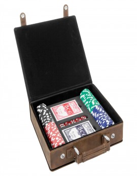 Leatherette 100 Chip Poker Set