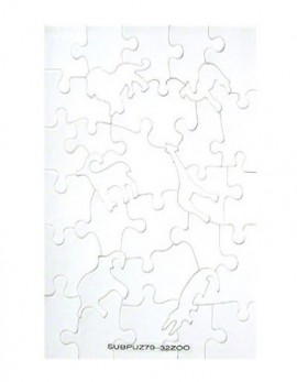 32-Piece Matte Zoo Animals Photo Puzzle, 7x9" Rectangle