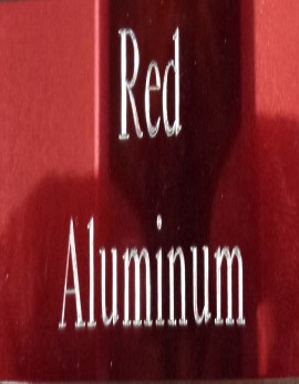 Red Aluminum Plate - Diamond Engraved