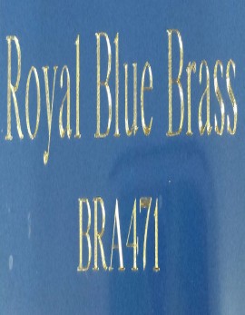 Royal Blue Brass Plate - Diamond Engraved