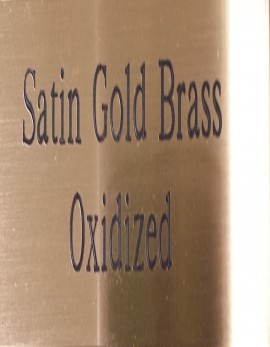 Satin Gold Brass Plate - Diamond Engraved, Oxidized